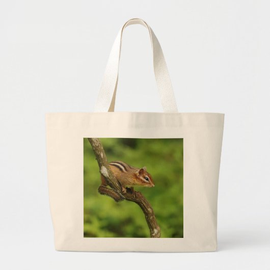 BabyChipmunk in einem Baum Jumbo Stoffbeutel (Vorne)