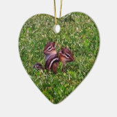 Babychipmunks-Tiernatur-Verzierung Keramikornament (Links)