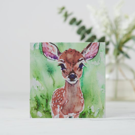 Babycreme Feiertagskarte (Stehend Vorderseite)