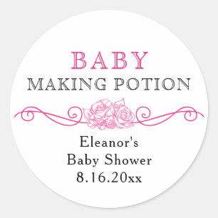 Babycreme Pink Babydusche Sticker