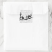 Babycreme Quadratischer Aufkleber (Tasche)