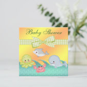 Babycremes-Babydusche Einladung (Stehend Vorderseite)