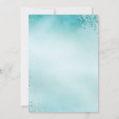 Babycyan Aqua Blue Babydusche Einladung (Rückseite)