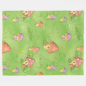 Babydecke mit Pilzen Fleecedecke (Vorderseite (Horizontal))