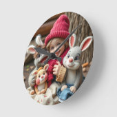 Babydecke Runde Wanduhr (Winkel)