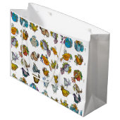 Babydecke "Vögel & Vögelchen" Große Geschenktüte (Vorderseite Schrägansicht)