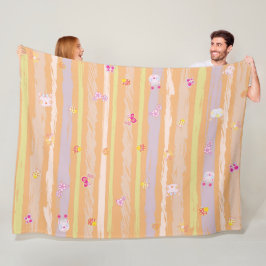 Babydecke – Whimsical Nature Parade Pastell Fleecedecke
