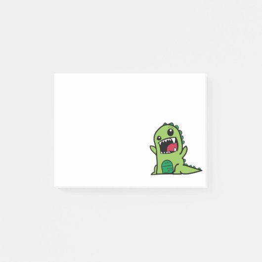 Babydinosaurier-Cartoon Post-it Klebezettel (Vorderseite)