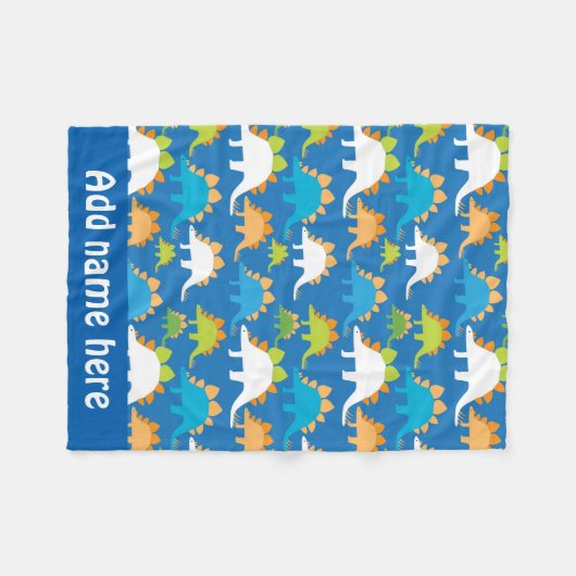 Babydinosaurier-Muster Fleecedecke (Vorderseite (Horizontal))