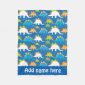 Babydinosaurier-Muster Fleecedecke (Vorderseite)