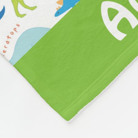Babydinosaurier-Muster Fleecedecke (Ecke)