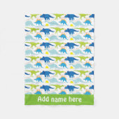 Babydinosaurier-Muster Fleecedecke (Vorderseite)