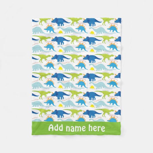 Babydinosaurier-Muster Fleecedecke (Vorderseite)