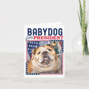 Babydog für Präsident Senator Jim Justice Englisch Karte
