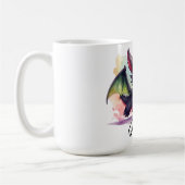 Babydrache rennt freudig, wasserfarben  kaffeetasse (Links)