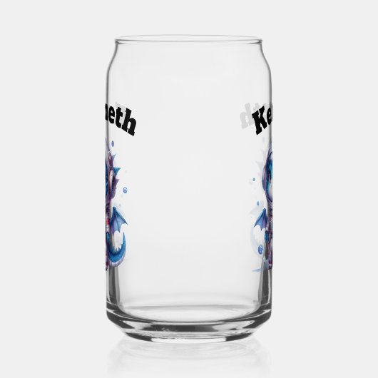 Babydrachenastronaut im verschneiten Land Dosenglas (Rechts)