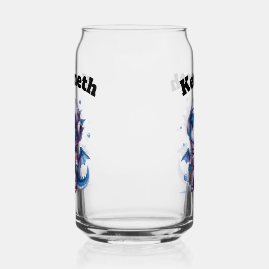 Babydrachenastronaut im verschneiten Land Dosenglas (Links)