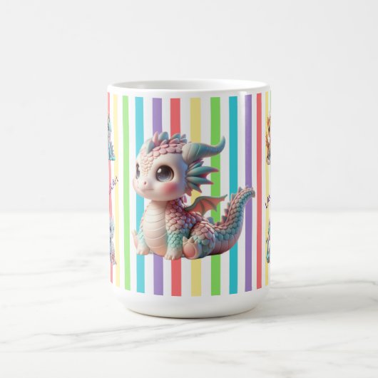 Babydragon レインボーストライプマグカップ kaffeetasse (Mittel)
