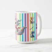 Babydragon レインボーストライプマグカップ kaffeetasse (VorderseiteRechts)