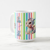 Babydragon レインボーストライプマグカップ kaffeetasse (Vorderseite Links)