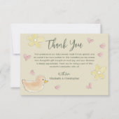 Babyduckducke Herz-Blume Niedlich Girl Dankeskarte (Vorderseite)