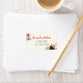 Babyduschadresse Labels Floral Pink Adressaufkleber (Insitu)
