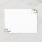 Babyduschanforderung - Golballon Grünfläche Visitenkarte (Rückseite)