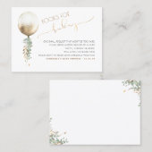 Babyduschanforderung - Golballon Grünfläche Visitenkarte (Vorne/Hinten)