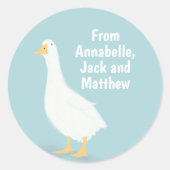 Babyduschaufkleber mit Duschbrause Runder Aufkleber (Vorderseite)