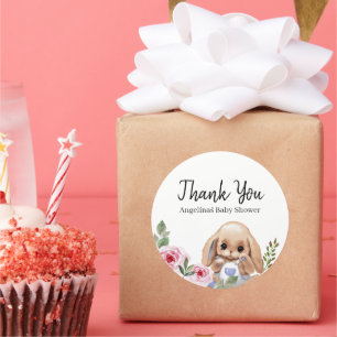 Babyduschaufkleber mit niedlichem Design. Runder Aufkleber