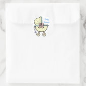 Babyduschaufkleber Runder Aufkleber (Tasche)