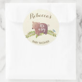 Babyduschaufkleber Runder Aufkleber (Tasche)