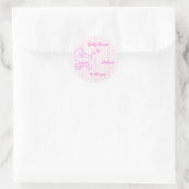 Babyduschaufkleber Runder Aufkleber (Tasche)