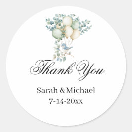 Babyduschballons zum Hochzeitskleber Runder Aufkleber