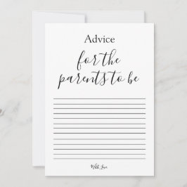 Babyduschberatung für die Elternkarte Einladung