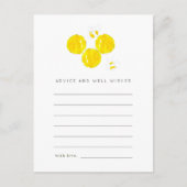 Babyduschberatung für Hummel und Wunschkarte Ankündigungspostkarte (Vorderseite)