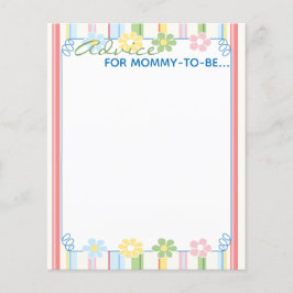 Babyduschberatungskarte "Blume & Streifen"