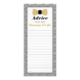 Babyduschberatungskarte, Bow-Krawatte Werbekarte