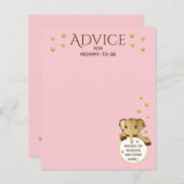 Babyduschberatungskarte Elephant Pink (Vorne/Hinten)