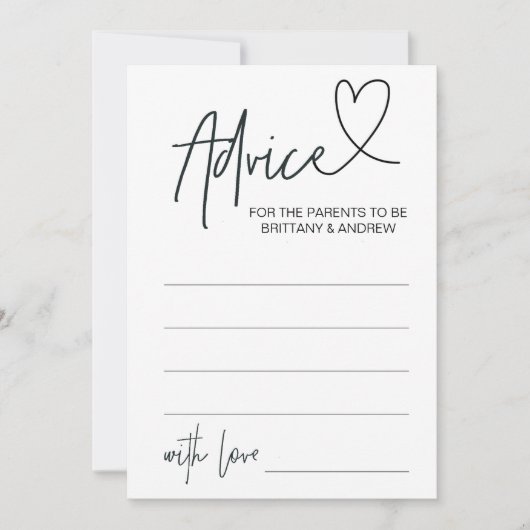 Babyduschberatungskarte Personalisiert Einladung (Vorderseite)