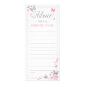 Babyduschberatungskarte, Schmetterling Werbekarte (Vorne)