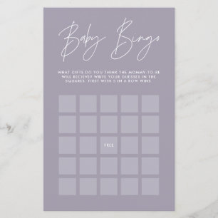 Babyduschbingo, modern lila, lila