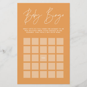 Babyduschbingo, modern, orange