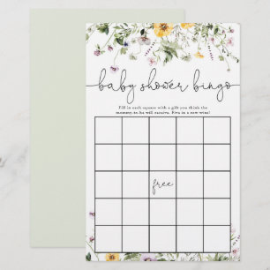 Babyduschbingo Romantische Wildblumen mit Blumen