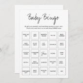 Babyduschbingokarte, einzigartige, vorgefüllte Bab Einladung (Vorne/Hinten)