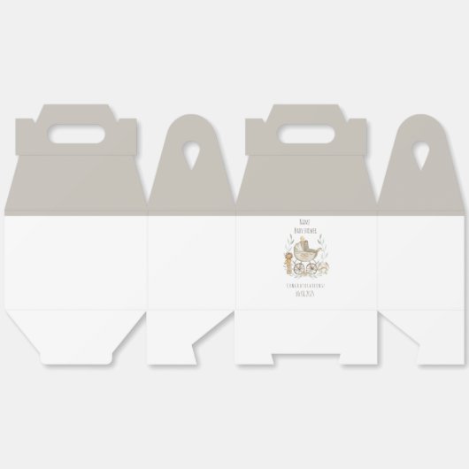 Babyduschbox Geschenkschachtel (Ungeklappt)