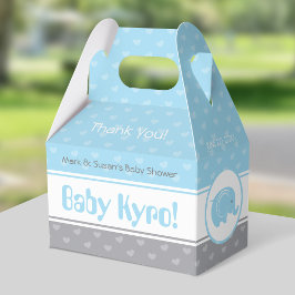 Babyduschbox mit Elephant - Baby Boy Geschenkschachtel
