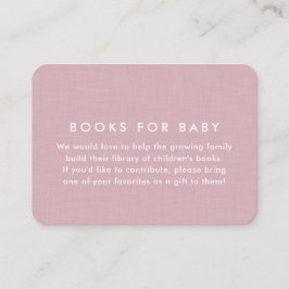 Babyduschbuch Anfrage einfache rosa Bettwäsche Begleitkarte