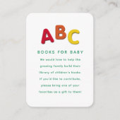 Babyduschbuch Anfrage niedliche farbige ABC Begleitkarte (Vorderseite)