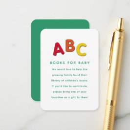 Babyduschbuch Anfrage niedliche farbige ABC Begleitkarte